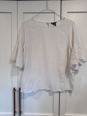 NIC+ZOE White Ruffle-Sleeve Blouse